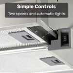 EUROCHEF 60cm Slideout Stainless Steel Rangehood, Quiet 2-Speed, 3-Layer Dishwashable Filters, Halogen Lights ESR60S - Image 2