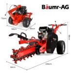 BAUMR-AG TRN660 8HP 600mmx90mm Trench Digger, Heavy-duty Carbide Claws, EZ Start, 8HP, Adj Controls - Image 9