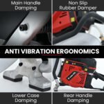 BAUMR-AG 400mm Professional Concrete Demolition Saw 94cc 2-Stroke, Wet and Dry Demo Cutting, 16" Diamond Blade, Anti-Vibration System - Image 9