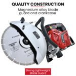 BAUMR-AG 350mm Professional Concrete Demolition Saw 74cc 2-Stroke, Wet and Dry Demo Cutting, 14" Diamond Blade, Anti-Vibration System - Image 7