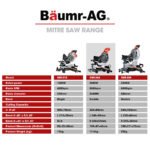 BAUMR-AG 254mm Dual Bevel Sliding Compound Mitre Drop Saw - Image 6