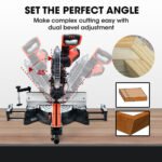 BAUMR-AG 305mm Compound Mitre Saw Dual Bevel Sliding Drop Saws 2200W - Image 8