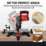 BAUMR-AG 210mm Sliding Compound Mitre Drop Saw and Adjustable Stand Combo - Image 7