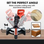 BAUMR-AG 254mm Sliding Compound dual Mitre Drop Saw and Adjustable Stand Combo - Image 7