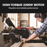 BAUMR-AG 305mm Dual Bevel Sliding Compound Mitre Drop Saw and Adjustable Stand Combo - Image 8