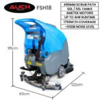Auch FSH18 Floor Scrubber & Dryer, 490mm, Battery Powered, Walk Behind, Multi-purpose Commercial Grade Machine - Image 2
