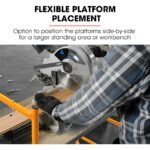 BAUMR-AG Mobile Scaffold Platform, 226kg Load, Steel Frame, Dual Height, Folding for easy Transport and Storage, Locking Castors, Tool Tray - Image 7