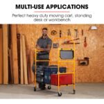 BAUMR-AG Mobile Scaffold Platform, 226kg Load, Steel Frame, Dual Height, Folding for easy Transport and Storage, Locking Castors, Tool Tray - Image 9