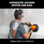 UNIMAC 180mm 850W Handheld Drywall Sander, Electric Dry Wall Sanding Machine, with Automatic Vacuum System, LED Worklight, 6x Sanding Discs - Image 3