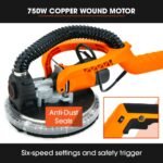 Unimac 225mm 750W Telescopic Long Reach Dry Wall Sander Kit, Foldable, Vacuum System, LED Worklight, 6x Sanding Discs - Image 6