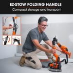 Unimac 225mm 750W Telescopic Long Reach Dry Wall Sander Kit, Foldable, Vacuum System, LED Worklight, 6x Sanding Discs - Image 9