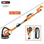 Unimac 225mm 750W Telescopic Long Reach Dry Wall Sander Kit, Foldable, Vacuum System, LED Worklight, 6x Sanding Discs - Image 11