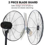 BAUMR-AG 30" 762mm 300W Industrial Pedestal Fan, Large, Commercial, Heavy-duty, 3 Speed, EESS Certified - Image 7