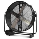 BAUMR-AG 42" 1067mm 660W Industrial Mobile Floor Drum Fan, Belt Drive, Tilting, Large, Commercial,  Heavy-duty Frame, EESS Certified