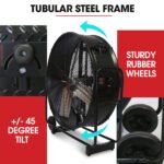 BAUMR-AG 42" 1067mm 660W Industrial Mobile Floor Drum Fan, Belt Drive, Tilting, Large, Commercial,  Heavy-duty Frame, EESS Certified - Image 7