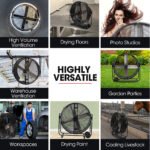 BAUMR-AG 42" 1067mm 660W Industrial Mobile Floor Drum Fan, Belt Drive, Tilting, Large, Commercial,  Heavy-duty Frame, EESS Certified - Image 8