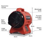 Baumr-AG 200mm (8 inch) Portable Air Blower Mover Axial Ventilation Extraction Fan - Image 6