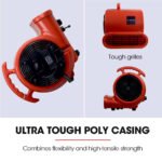 Baumr-AG 3-Speed Carpet Dryer Air Mover Blower Fan, 700CFM, Sealed Copper Motor, Poly Housing - Image 5