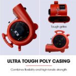 Baumr-AG 3-Speed Carpet Dryer Air Mover Blower Fan, 1300CFM, Sealed Copper Motor, Poly Housing - Image 5