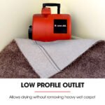 Baumr-AG 3-Speed Carpet Dryer Air Mover Blower Fan, 1400CFM, Sealed Copper Motor, Poly Housing, Telesscopic Handle and Wheels - Image 4