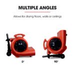 Baumr-AG 3-Speed Carpet Dryer Air Mover Blower Fan, 1400CFM, Sealed Copper Motor, Poly Housing, Telesscopic Handle and Wheels - Image 8