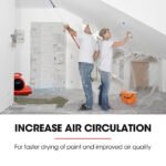 Baumr-AG 3-Speed Carpet Dryer Air Mover Blower Fan, 1400CFM, Sealed Copper Motor, Poly Housing, Telesscopic Handle and Wheels - Image 9