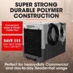 Baumr-AG 50L/day Commercial Air Dehumidifier for Mould, Portable, Stackable, LCD Display, Wheels - Image 4