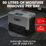 Baumr-AG 50L/day Commercial Air Dehumidifier for Mould, Portable, Stackable, LCD Display, Wheels - Image 5