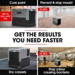 Baumr-AG 50L/day Commercial Air Dehumidifier for Mould, Portable, Stackable, LCD Display, Wheels - Image 9