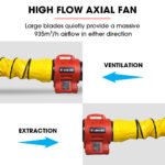 Baumr-AG 200mm (8 inch) Portable Axial Air Mover Blower Fan with 10m Ventilation Duct - Image 4