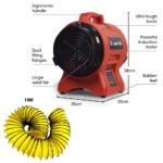 Baumr-AG 200mm (8 inch) Portable Axial Air Mover Blower Fan with 10m Ventilation Duct - Image 6