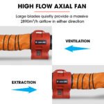 Baumr-AG 300mm (12 inch) Portable Air Blower Mover Axial Ventilation Extraction Fan - Image 4