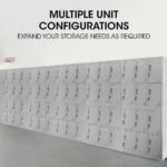 FORTIA 12 Doors Locker Cabinet Metal Storage Gym Home Office School - Light Grey - Image 7