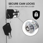 FORTIA 12 Doors Locker Cabinet Metal Storage Gym Home Office School - Light Grey - Image 8