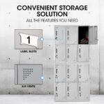FORTIA 12 Doors Locker Cabinet Metal Storage Gym Home Office School - Light Grey - Image 9