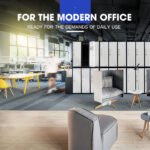 Fortia 6 Door Metal Storage Cabinet Lockers for Gym Office - Black and Grey - Image 4