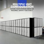 Fortia 6 Door Metal Storage Cabinet Lockers for Gym Office - Black and Grey - Image 6