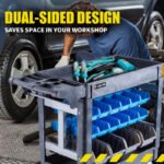 Baumr-AG Parts Bin Trolley Service Utility Cart Storage Mobile Tool Workshop - Image 2