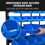 BAUMR-AG 39 Parts Bin Rack Storage System Floor Mount - Blue - Image 5
