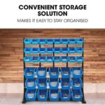 BAUMR-AG 39 Parts Bin Rack Storage System Floor Mount - Blue - Image 6