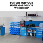 BAUMR-AG 39 Parts Bin Rack Storage System Floor Mount - Blue - Image 7