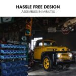 BAUMR-AG 39 Parts Bin Rack Storage System Floor Mount - Blue - Image 9