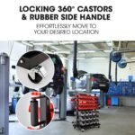 BAUMR-AG 94 Parts Bin Rack Storage System Mobile Double-Sided - Red - Image 7