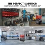 BAUMR-AG 94 Parts Bin Rack Storage System Mobile Double-Sided - Red - Image 9