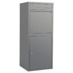 FORTIA Freestanding Parcel Post Box Letterbox, Letter Slot, Woodland Grey