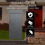 FORTIA Freestanding Parcel Post Box Letterbox, Letter Slot, Woodland Grey - Image 3