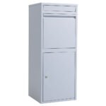 FORTIA Freestanding Parcel Post Box Letterbox, Letter Slot, Light Grey