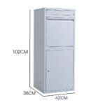 FORTIA Freestanding Parcel Post Box Letterbox, Letter Slot, Light Grey - Image 2