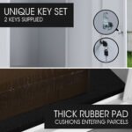 FORTIA Freestanding Parcel Post Box Letterbox, Letter Slot, Light Grey - Image 7