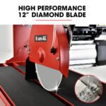 BAUMR-AG 1500W Electric Tile Saw Cutter with 300mm (12") Blade, 920mm Cutting Length, Side Extension Table - Image 3